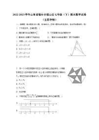 2022-2023学年山东省烟台市福山区七年级（下）期末数学试卷（五四学制）（含解析）