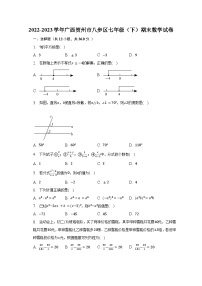 2022-2023学年广西贺州市八步区七年级（下）期末数学试卷（含解析）