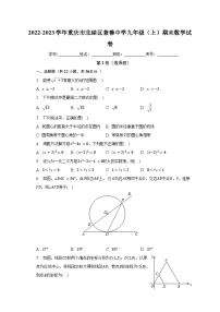 2022-2023学年重庆市北碚区兼善中学九年级（上）期末数学试卷（含解析）