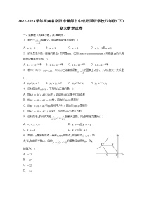 2022-2023学年河南省洛阳市偃师市中成外国语学校八年级（下）期末数学试卷（含解析）