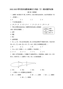 2022-2023学年贵州省黔东南州八年级（下）期末数学试卷（含解析）