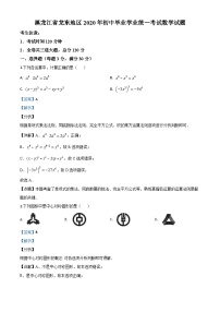 黑龙江省龙东地区2020年中考数学试题（含详解）