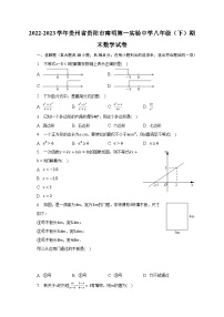 2022-2023学年贵州省贵阳市南明第一实验中学八年级（下）期末数学试卷（含解析）