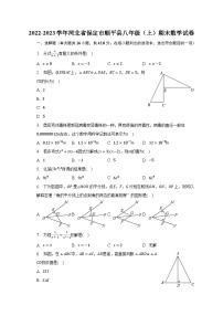 2022-2023学年河北省保定市顺平县八年级（上）期末数学试卷（含解析）