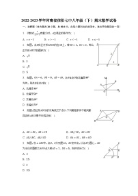 2022-2023学年河南省信阳七中八年级（下）期末数学试卷（含解析）