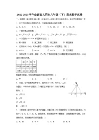 2022-2023学年山西省大同市八年级（下）期末数学试卷（含解析）