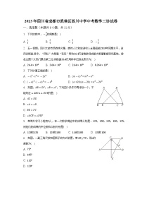 2023年四川省成都市武侯区西川中学中考数学三诊试卷（含解析）