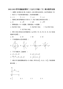 2022-2023学年福建省莆田二十五中八年级（下）期末数学试卷（含解析）