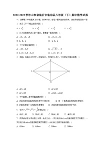 2022-2023学年山东省临沂市临沭县八年级（下）期中数学试卷（含解析）