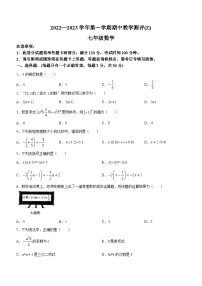 河南省周口市沈丘县中英文学校2022-2023学年七年级上学期期中数学试题