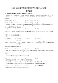 安徽省芜湖市沈巷中学2023-2024学年八年级上学期开学考试数学试题