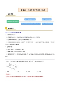 中考数学一轮复习考点复习专题25  三角形的有关概念和性质【考点精讲】（含解析）