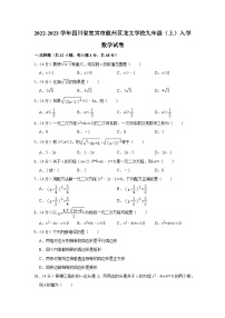 四川省宜宾市叙州区龙文学校2022-2023学年九年级上学期入学数学试卷（含答案）