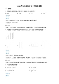 2022年山东省济宁市中考数学真题（解析版）