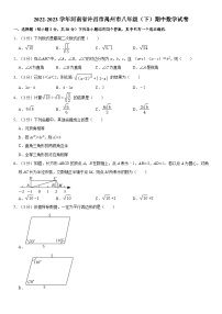 河南省许昌市禹州市2022-2023学年八年级下学期期中考试数学试卷