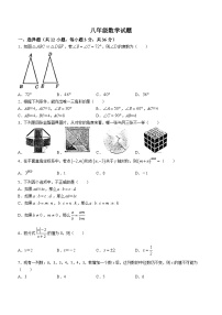 山东省聊城市东昌府区博雅学校2022-2023学年八年级上学期开学考试数学试题