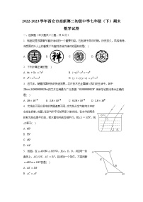 2022-2023学年陕西省西安市高新第三初级中学七年级（下）期末数学试卷（含解析）