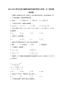 2022-2023学年北京市朝阳实验外国语学校七年级（下）期末数学试卷（含解析）