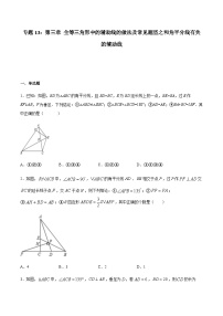 中考数学二轮复习培优专题13 全等三角线中的辅助线做法及常见题型之和角平分线有关的辅助线 (含解析)