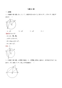 中考数学三轮冲刺考前冲刺练习专题12 圆（含解析）