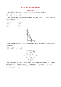 中考数学一轮复习随堂演练 第4章几何初步与三角形第6节《解直角三角形及其应用》（含答案）