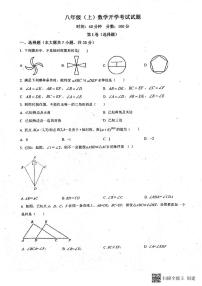 山东省聊城市东阿县东阿县第三中学2023-2024学年八年级上学期开学数学试题