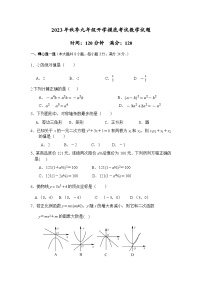 湖北省孝感市孝昌县邹岗镇初级中学2023-2024学年九年级上学期开学摸底考试数学试题