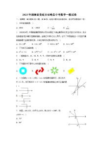 2023年湖南省娄底市双峰县中考数学一模试卷（含解析）
