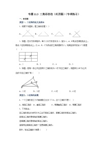 人教版八年级上册11.1.1 三角形的边精练