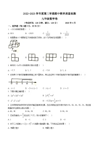 广西壮族自治区北海市合浦县2022-2023学年九年级下学期期中数学试题