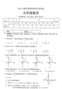 广西贵港市桂平市2021-2022年九年级期中教学质量检查数学