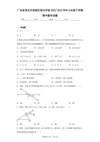 广东省茂名市茂南区部分学校2022-2023学年七年级下学期期中数学试题