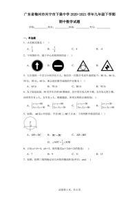 广东省梅州市兴宁市下堡中学2020-2021学年九年级下学期期中数学试题