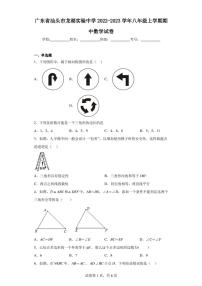 广东省汕头市龙湖实验中学2022-2023学年八年级上学期期中数学试卷