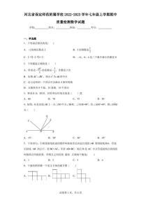 河北省保定师范附属学校2022-2023学年七年级上学期期中质量检测数学试题