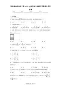 河南省洛阳市洛宁县2022-2023学年九年级上学期期中数学试题