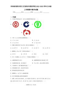 河南省洛阳市西工区洛阳外国语学校2022-2023学年九年级上学期期中数学试题