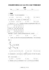 河南省漯河市舞阳县2022-2023学年八年级下学期期末数学试题