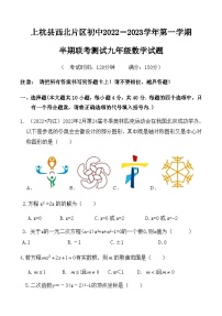 西北片2022秋九年级数学试题（无答案）