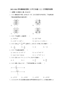 湖南省+岳阳市+岳阳市第二十中学2023-2024学年+八年级上学期开学数学试卷