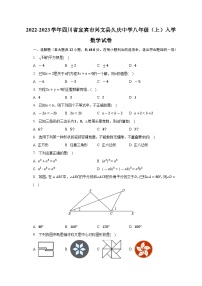 四川省宜宾市兴文县久庆初级中学2022—2023学年上学期八年级入学数学试卷