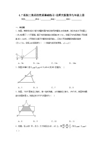 北师大版九年级上册7 相似三角形的性质课时练习
