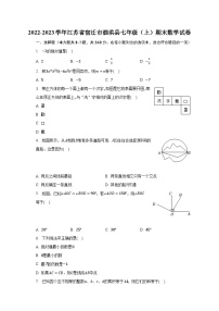 2022-2023学年江苏省宿迁市泗洪县七年级（上）期末数学试卷（含解析）