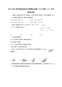 2023-2024学年陕西省西安市雁塔区高新一中九年级（上）开学数学试卷（含解析）