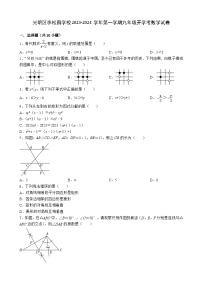 广东省深圳市光明区李松蓢学校2023-2024学年 九年级上学期开学考数学试卷