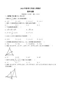 湖北省咸宁市通城县2022-2023学年八年级下学期开学考试数学试题