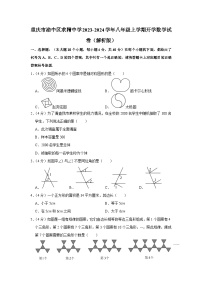 重庆市渝中区求精中学2023-2024学年八年级上学期开学数学试卷