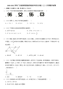 2020-2021学年广东省深圳实验学校初中部九年级（上）开学数学试卷