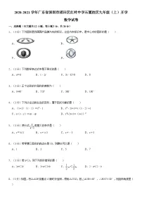 2020-2021学年广东省深圳市福田区红岭中学石厦校区九年级（上）开学数学试卷