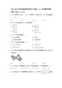 河南省郑州市郑州经济技术开发区第四中学2023-2024学年八年级上学期开学数学试卷（含答案）